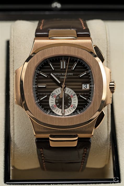 patek philippe nautilus chronograph 5980r-001|Patek Philippe 5980 rose gold.